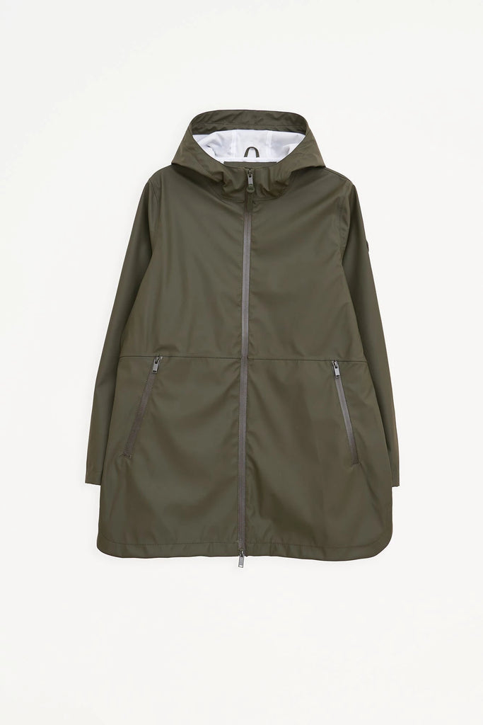 Chaqueta impermeable Brouillard de Mujer Tantä. Verde khaki.