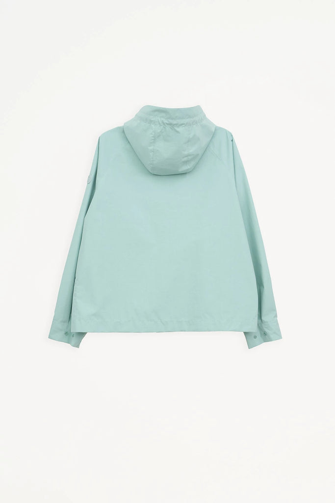 Chaqueta en algodón impermeable de mujer corta Dhuda. Transpirable. Tantä. Color azul. 