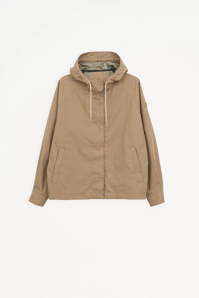  chaqueta impermeable corta Dhuda de mujer color marron,