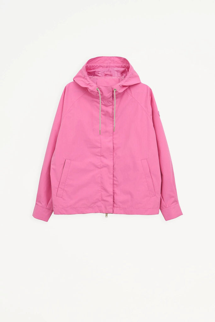 Chaqueta en algodón impermeable de mujer corta Dhuda. Transpirable. Tantä. Color rosa. 