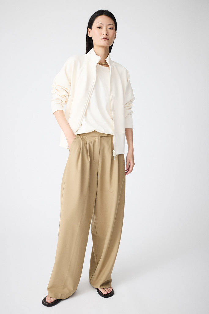 Pantalón ancho de corte holgado de mujer Tantä Color marrón