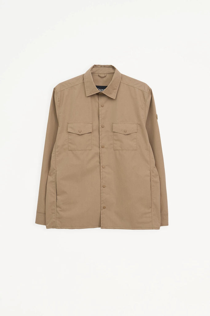 Chaqueta impermeable tipo sobrecamisa de hombre Tantä. Marrón