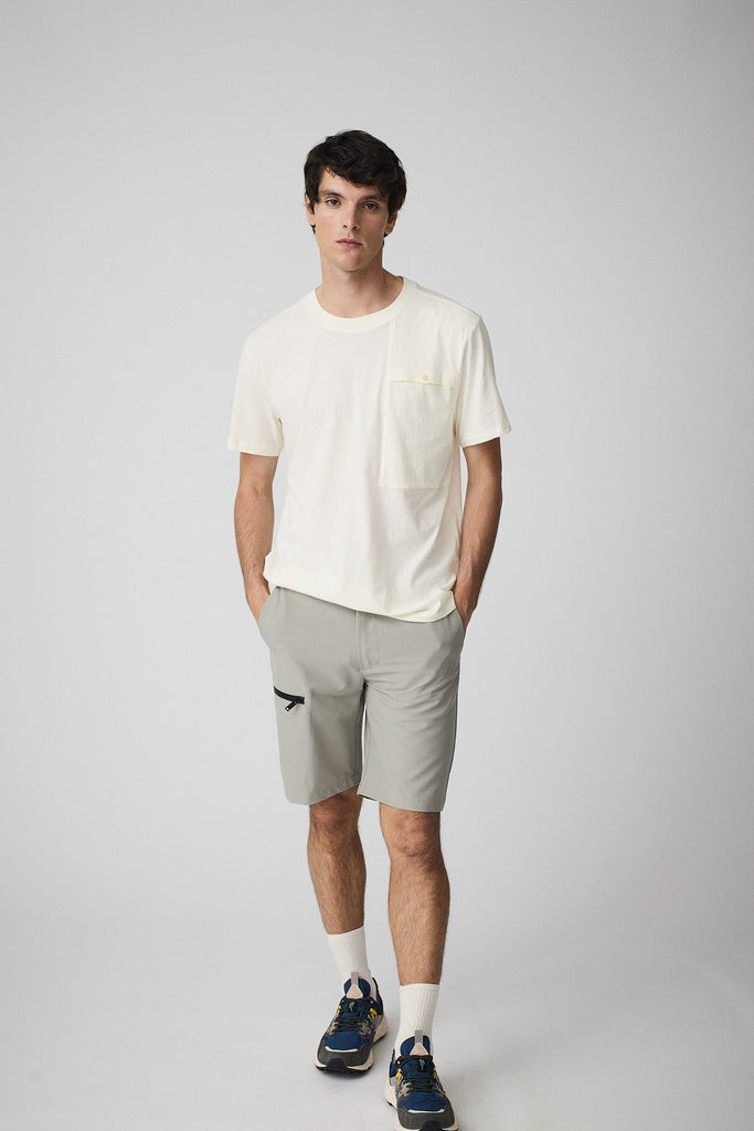 bermudas de corte estándar gris verde
