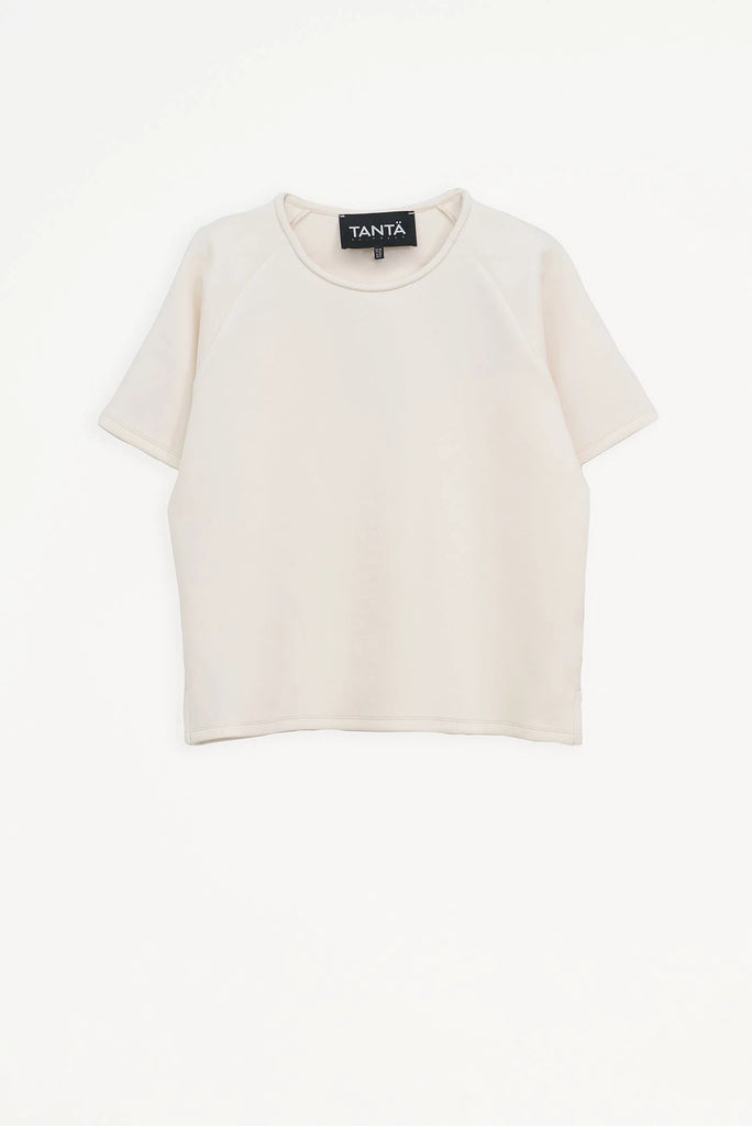  Jersey Mujer de cuello redondo Tantä Color Blanco roto. 