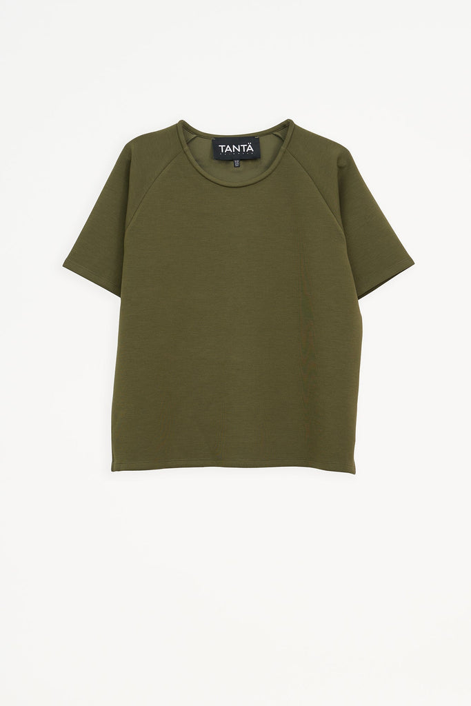  Jersey Mujer de cuello redondo Tantä Color verde. 