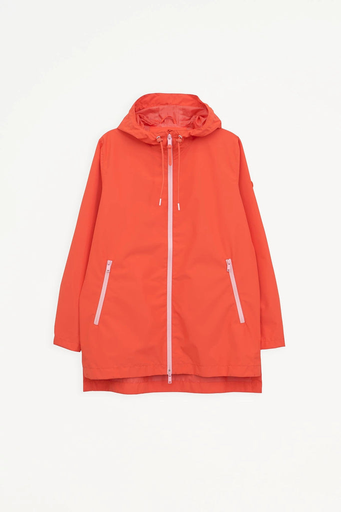 Chaqueta impermeable de Mujer en poliéster reciclado. Tantä. Color naranja
