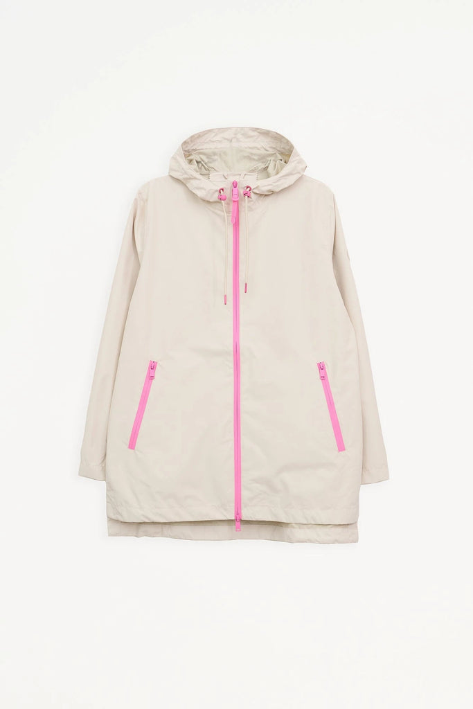  Chaqueta impermeable de Mujer en poliéster reciclado. Tantä. Color blanco