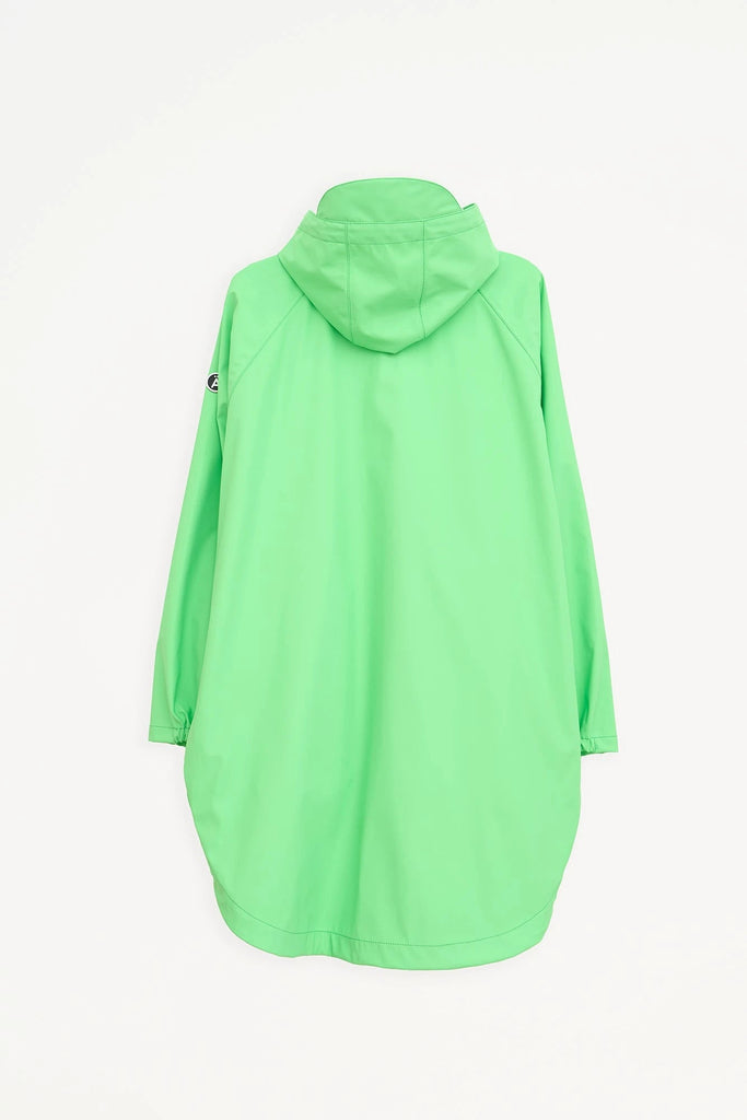 Chaqueta impermeable de Mujer SKY en poliéster reciclado, con costuras selladas. Tantä. Color Verde eléctrico