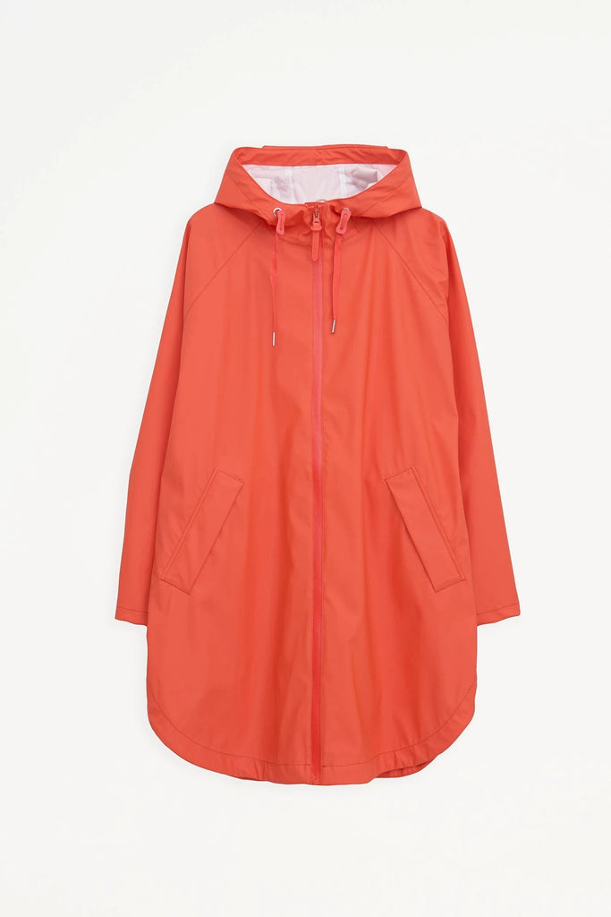 Chaqueta impermeable en poliéster reciclado de mujer SKY Tantä. Color naranja