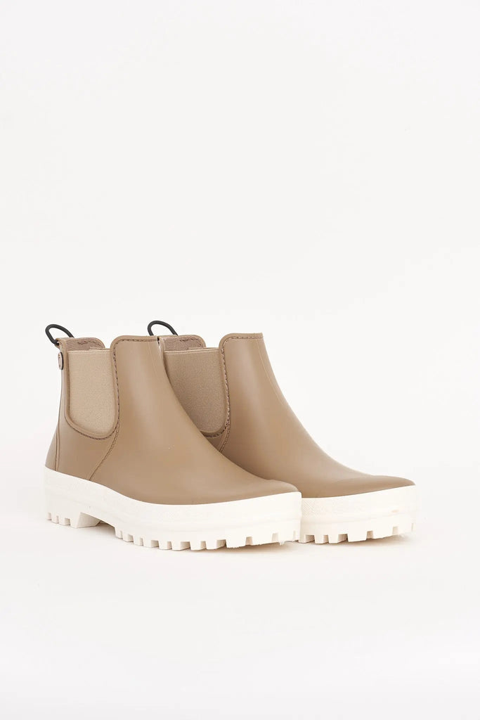 Botas impermeables Tantä fabricadas en España. Kropla - Beis y blancas