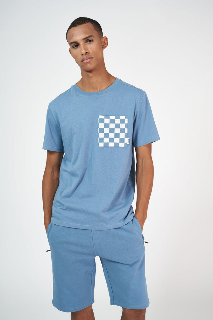 Camiseta de algodón para hombre Zarzallo. Azul