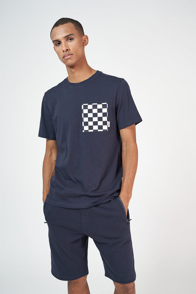 Camiseta de algodón para hombre Zarzallo. Azul Marino