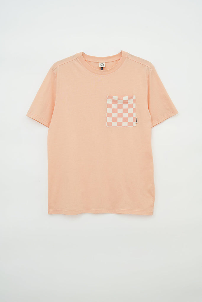 Camiseta de algodón para hombre Zarzallo. Color melocotón