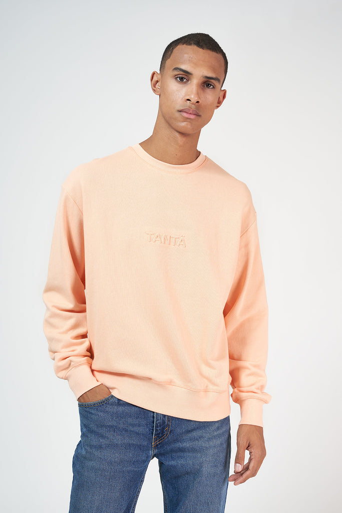 Sudadera básica Ulewa de hombre en algodón 100%. Color Melocotón