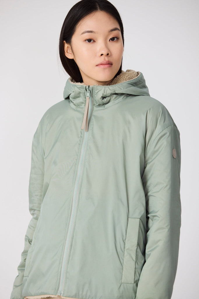 Chaqueta reversible mujer Verde