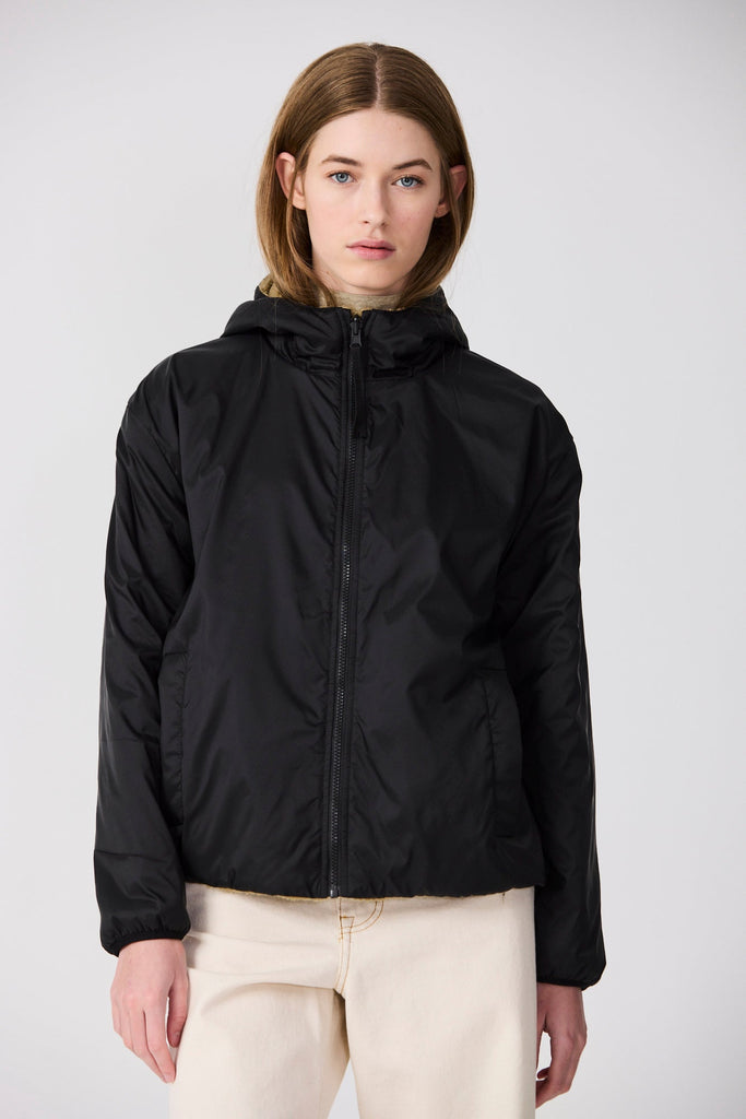 Chaqueta reversible sherpa mujer