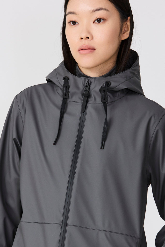 Abrigo impermeable PU Vand. Mujer