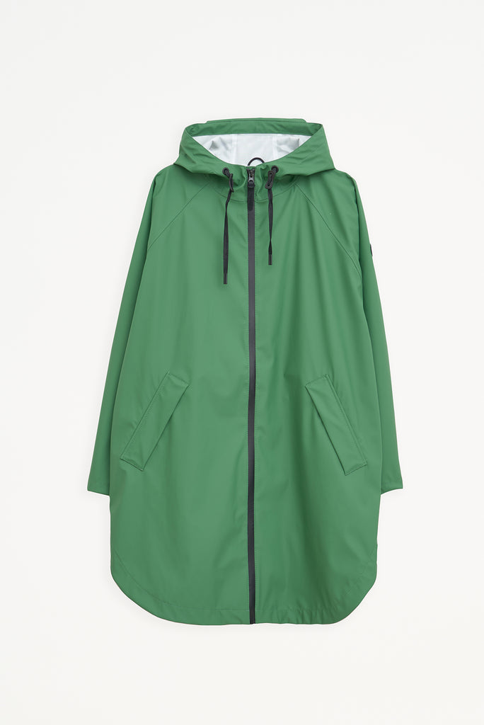 Chaqueta impermeable en poliéster reciclado de mujer SKY Tantä. Color verde