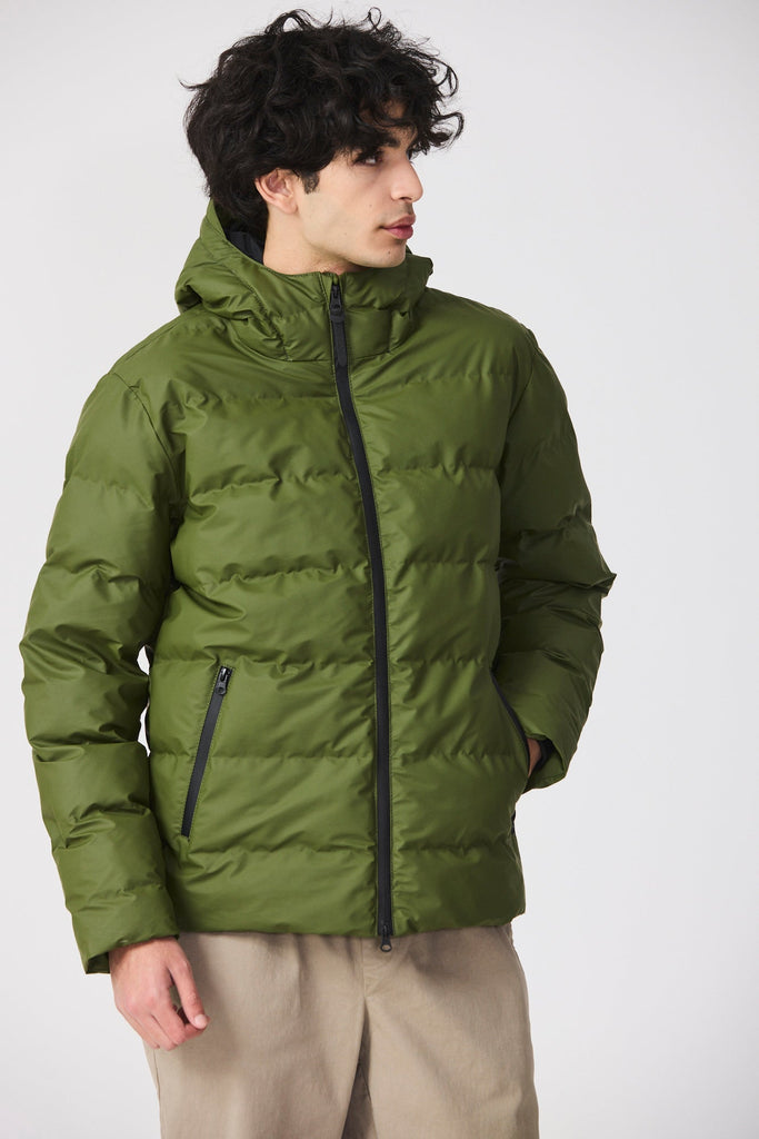 Abrigo impermeable acolchado Hombre