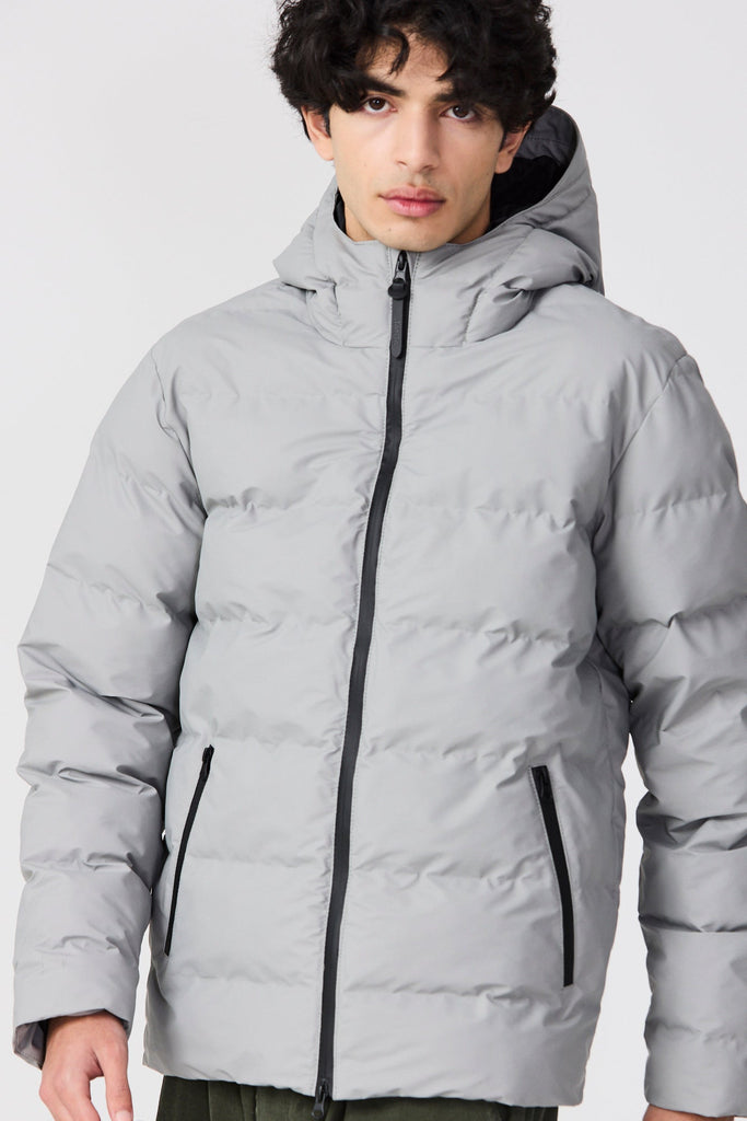 Abrigo Impermeable Gris Hombre
