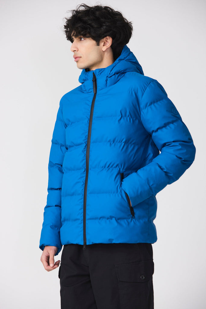 Abrigo Impermeable Azul Hombre
