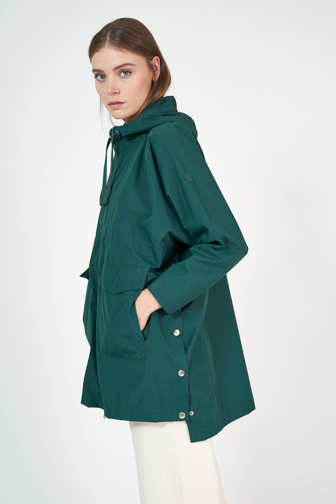 Poncho impermeable Rominjati Tantä verde oscuro