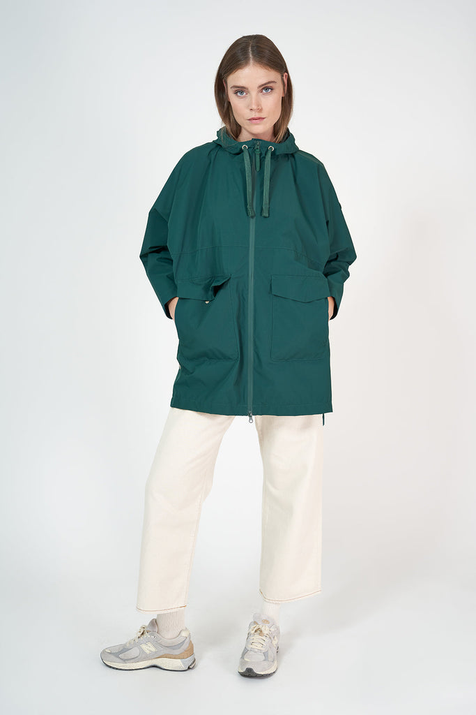 Poncho impermeable Rominjati Tantä verde oscuro