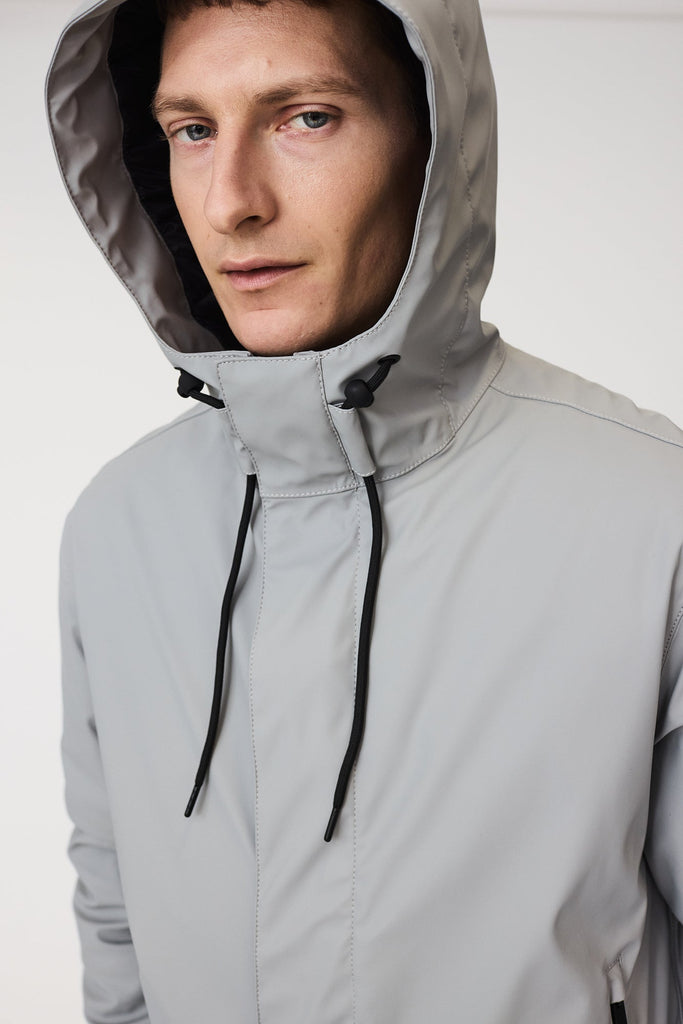 Chaqueta Impermeable Hombre Gris