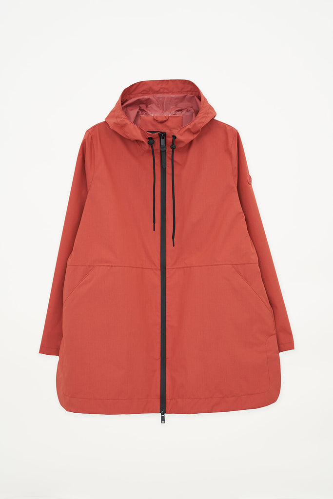 Chaqueta Impermeable Platzregen de Algodón en rojo de mujer