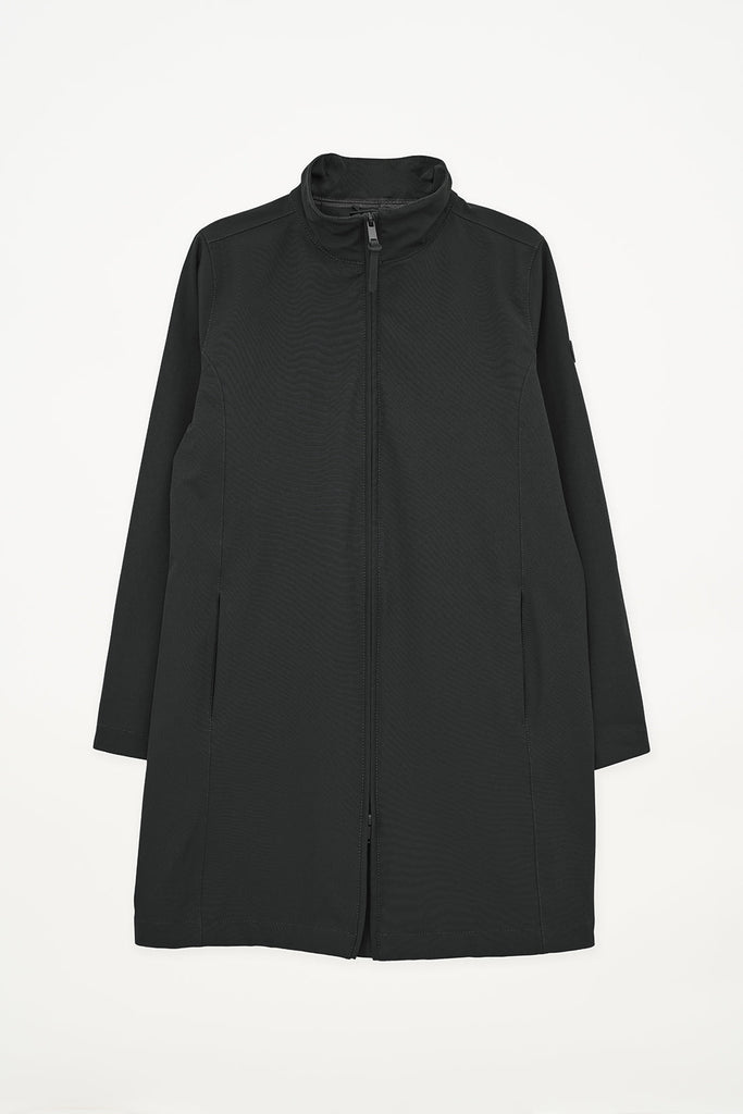 Abrigo Impermeable Piovana Entallado Softshell de mujer negro
