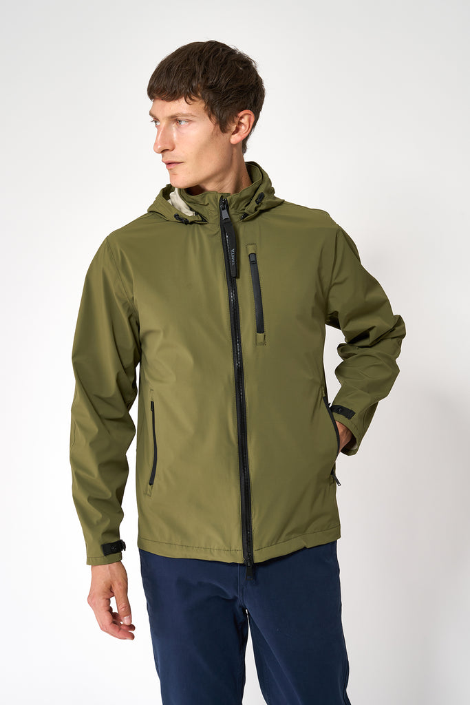 Chaqueta impermeable Stortbui con costuras totalmente selladas Hombre.  Verde