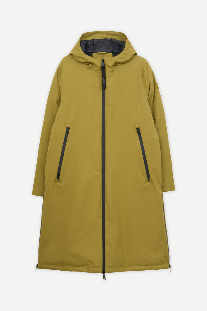 Abrigo impermeable PU Mujer verde