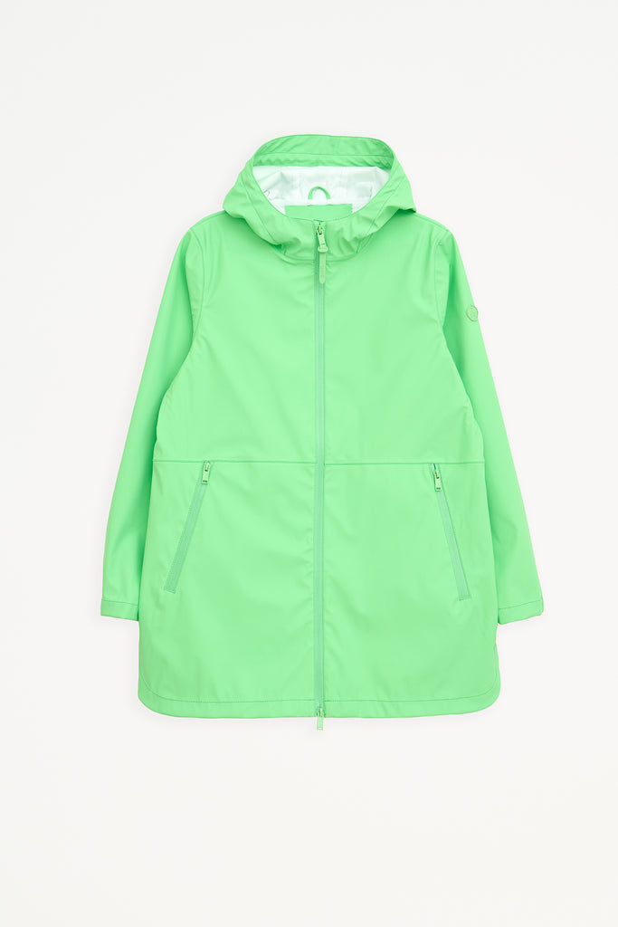  Chaqueta impermeable Brouillard de Mujer Tantä. Color verde menta. 