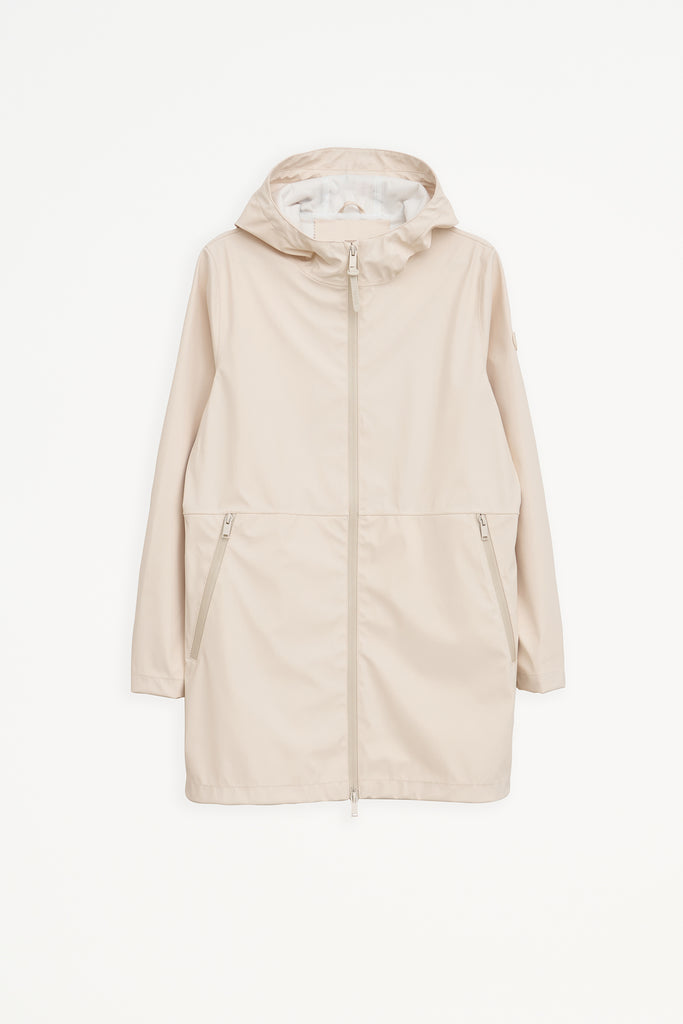  Chaqueta impermeable Brouillard de Mujer Tantä. Color blanco roto o crudo