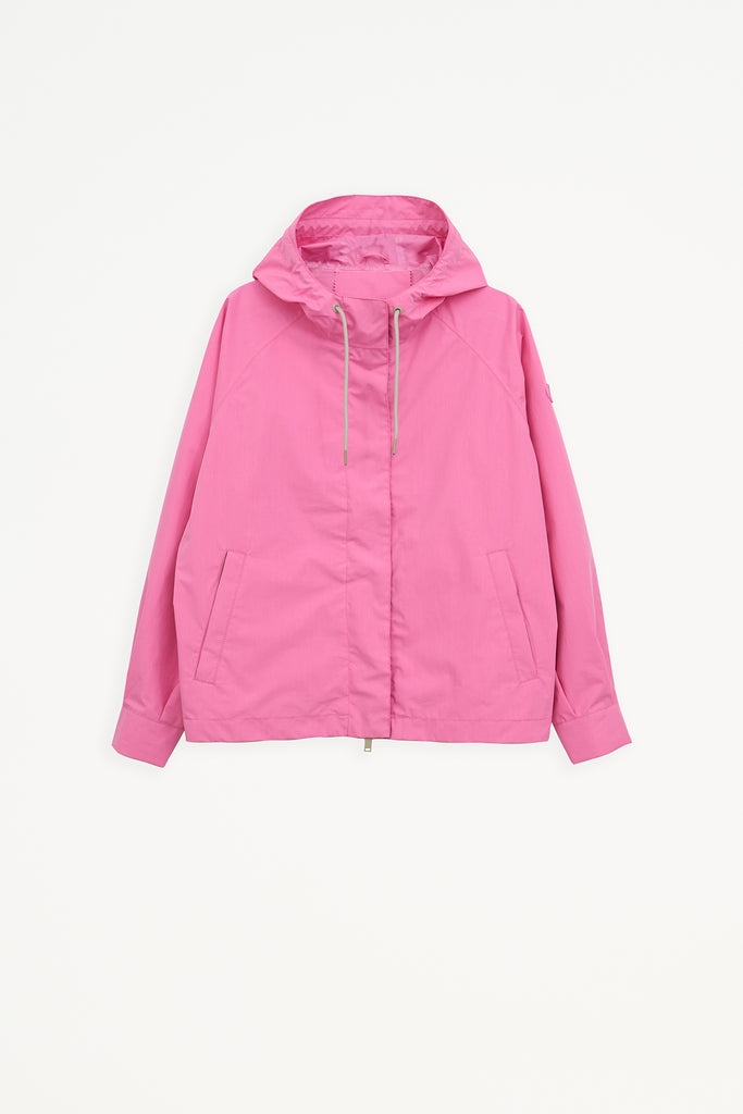 Chaqueta en algodón impermeable de mujer corta Dhuda. Transpirable. Tantä. Color rosa. 