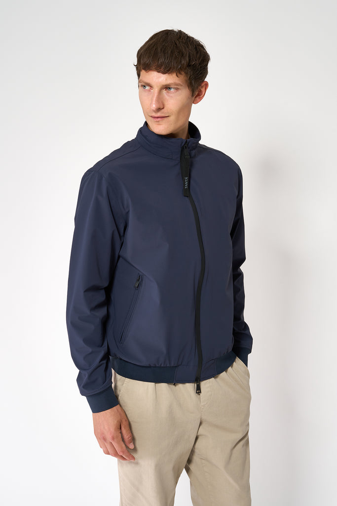 Chaqueta impermeable corta de primavera Hombre Azul