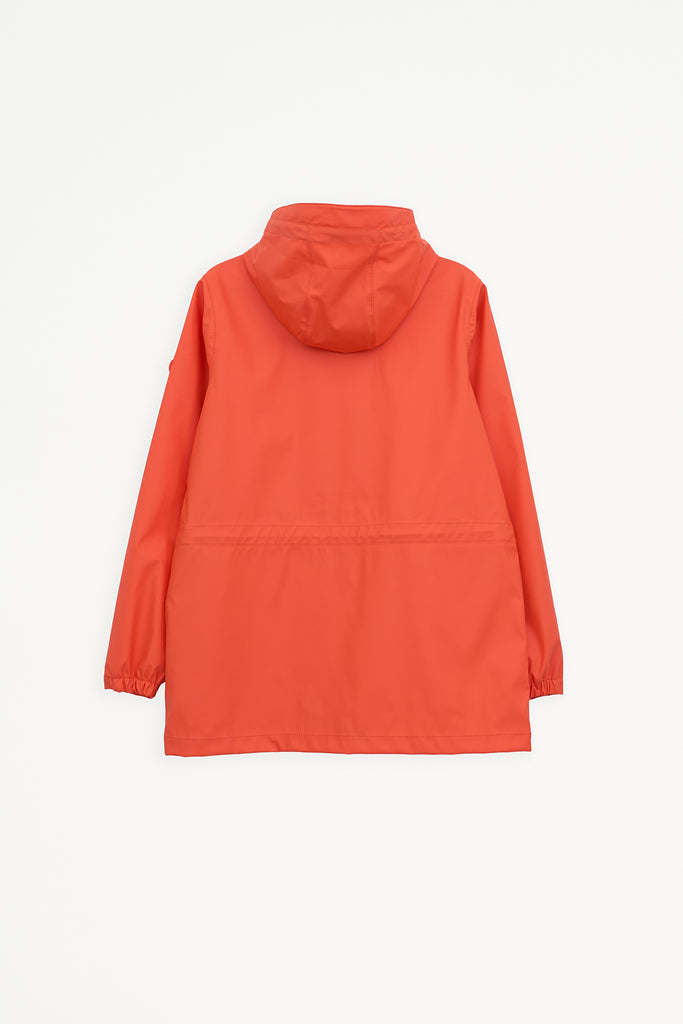 Chaqueta Impermeable Niebla de Mujer Tantä. Color Naranja