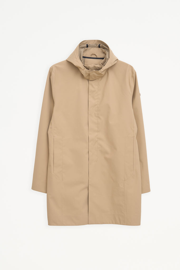 Trench o gabardina sin costuras Tantä de hombre Beige.