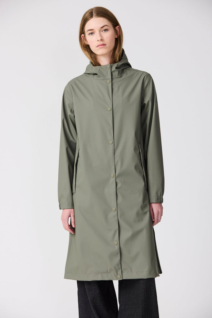  Impermeable largo de mujer - Verde