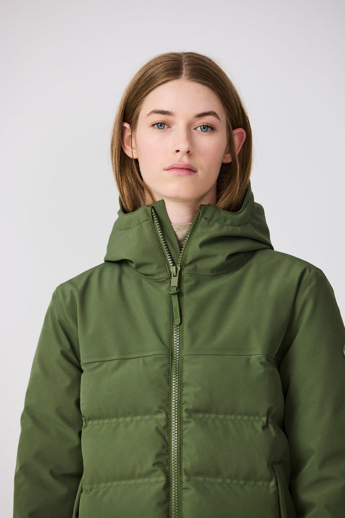 Plumifero Mujer impermeable transpirable verde