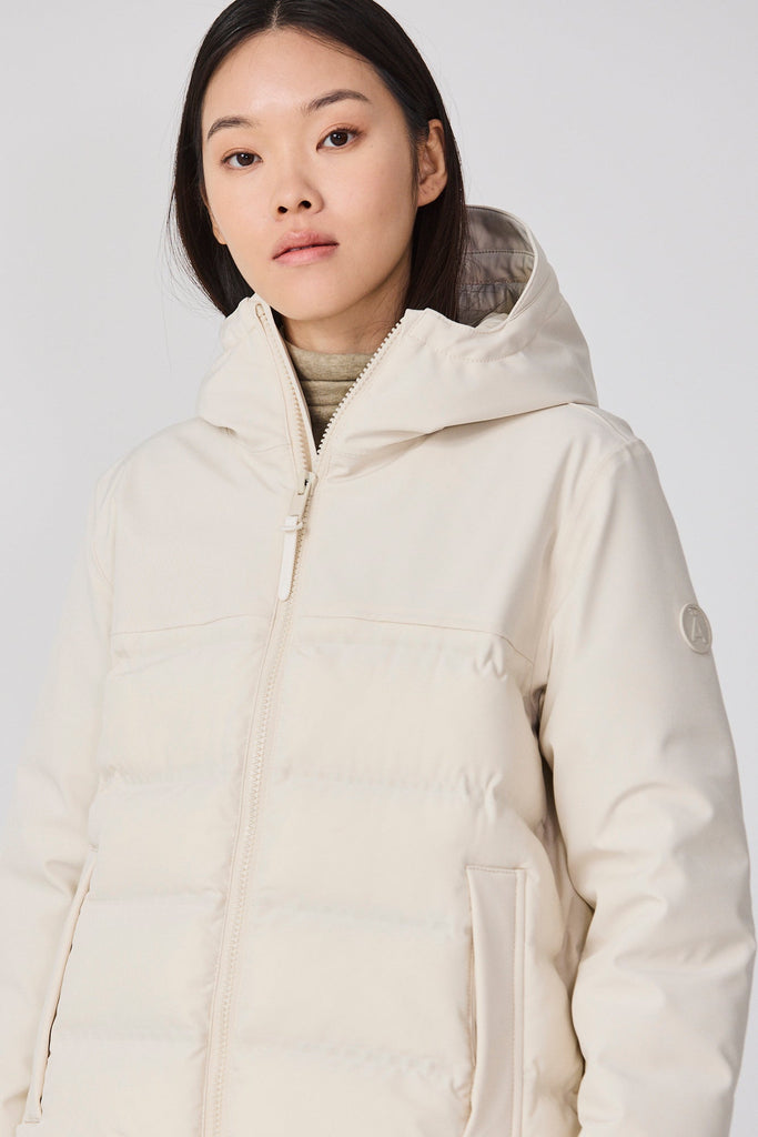Plumifero Mujer impermeable transpirable crudo