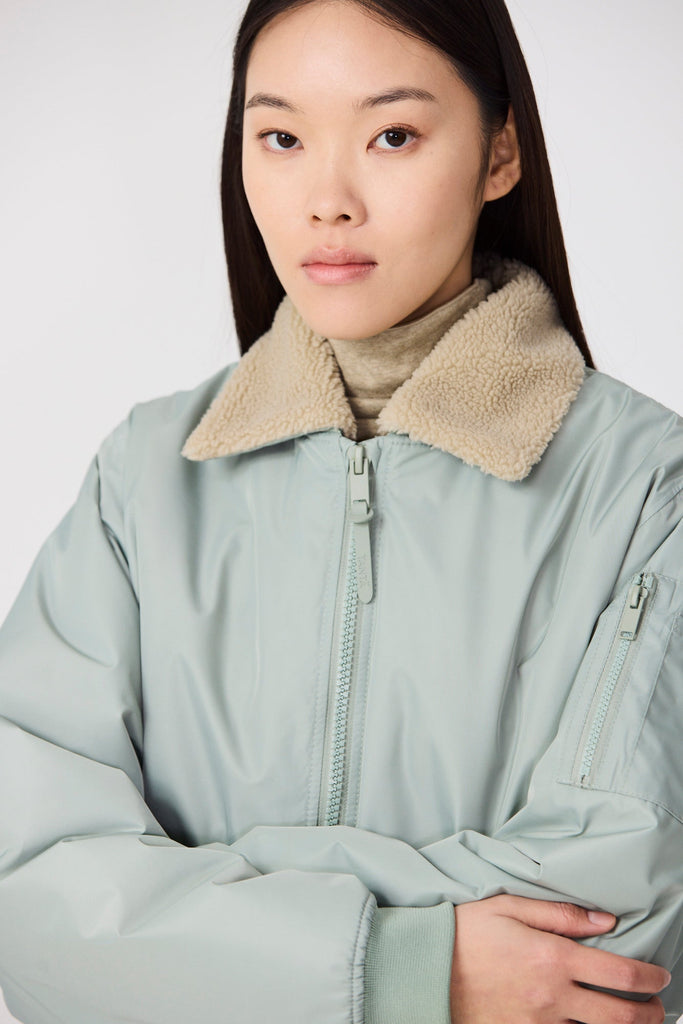 Chaqueta impermeable mujer verde