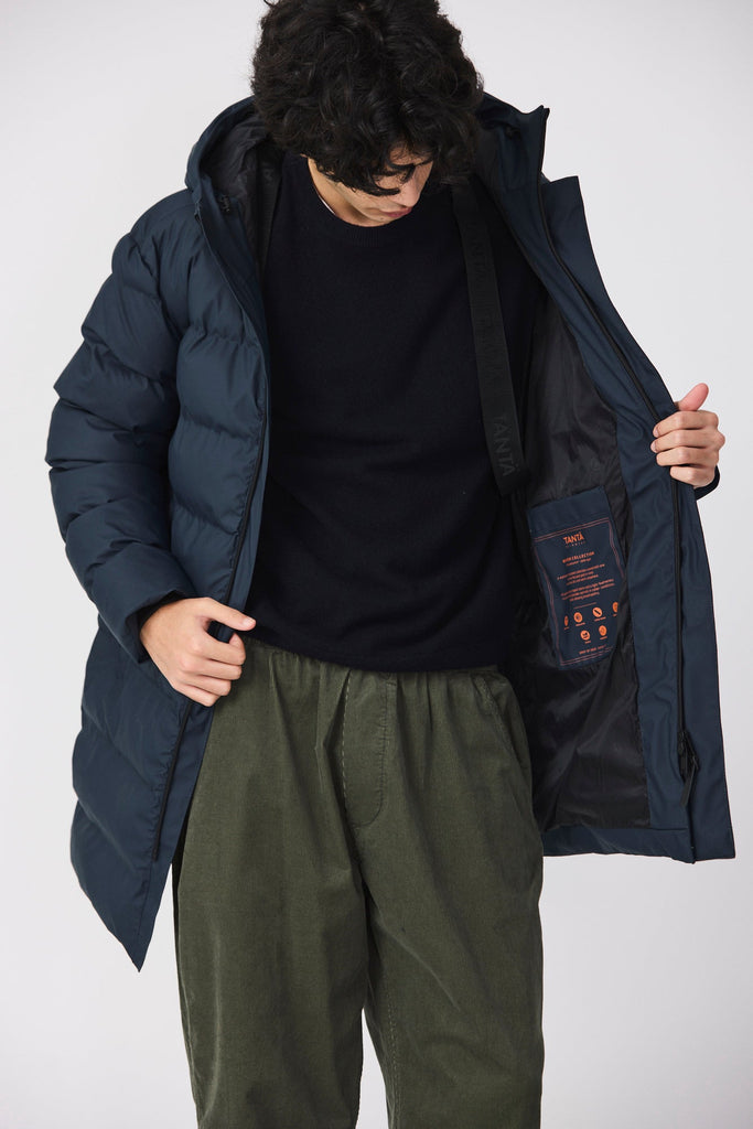 Plumífero Impermeable Hombre Azul Bagyo