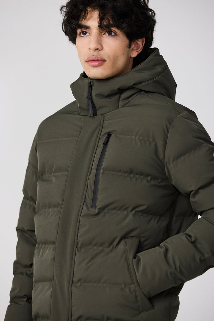 Plumífero Impermeable Hombre Verde