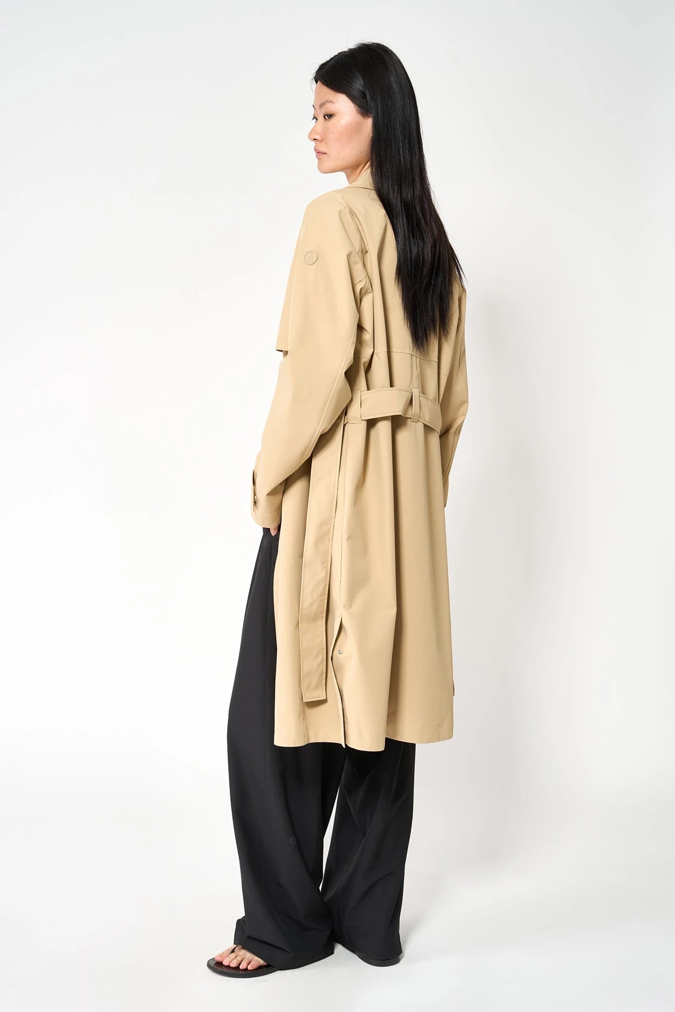 Women's Waterproof Raincoat without seams and hood. Light