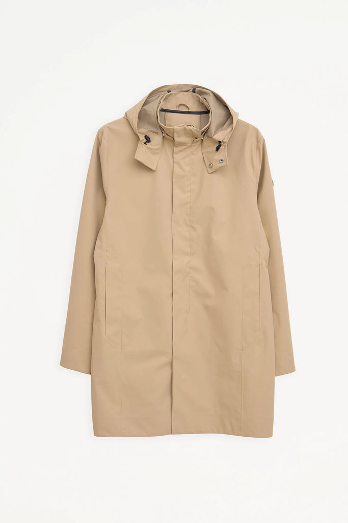 Trench o gabardina sin costuras Tantä de hombre Beige.