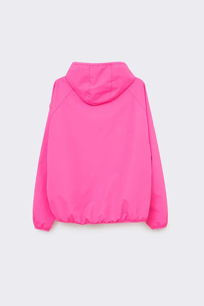 Impermeable o cortavientos ligero reciclado de mujer Tantä Color rosa. Chiuvula Pink Glow