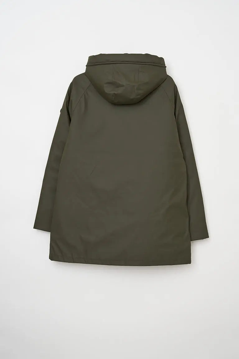 Abrigo Impermeable de Mujer Tantä: Parka Acolchada Pyt. Verde khaki – Tantä  Rainwear