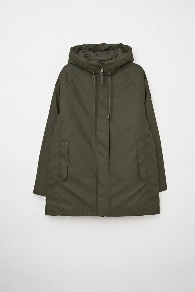 QUNPIU Chubasquero impermeable para mujer, abrigos de lluvia sólidos  impermeables con capucha, chaquetas tipo túnica casuales ligeras