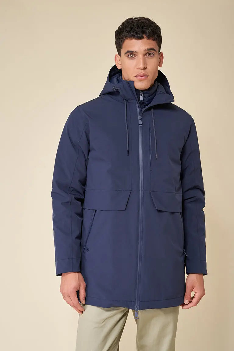 Bleu marine PU imperméable des vêtements de travail étanches avec bande  réfléchissante - Chine Des combinaisons de travail et manteau de pluie prix